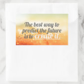 Vorhersage der Zukunft - Motivierend Zitat Rechteckiger Aufkleber (Tasche)