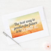Vorhersage der Zukunft - Motivierend Zitat Rechteckiger Aufkleber (Umschlag)