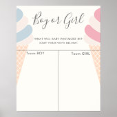 Vorhersage des Geschlechts der Eiscreme Poster (Vorne)