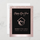 Vorhersage für Glitzer-Blush-Numerologie im neuen Postkarte (Vorne/Hinten)