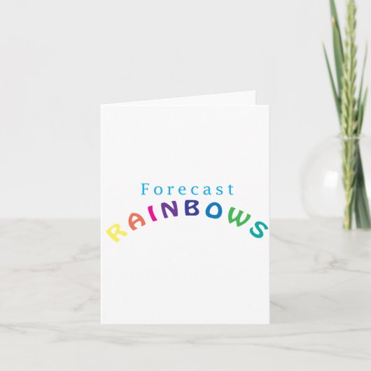 Vorhersage Rainbows Dankeskarte (Vorderseite)