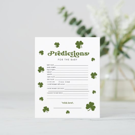 Vorhersage St. Patrick's Day Green Kleeblatt (Stehend Vorderseite)