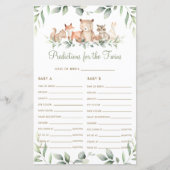 Vorhersage von Waldtieren für Twins-Aktivität (Vorderseite)