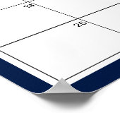 Vorhersagen Baby Dusche Nautical Anchor Navy Blue Poster (Ecke)