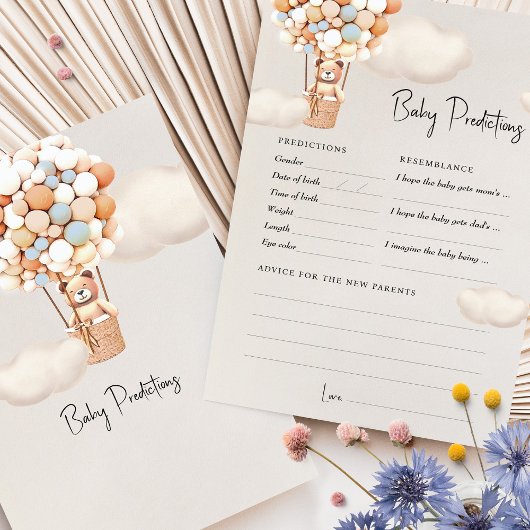 Vorhersagen Baby Duwer Game Advice Bären Ballons