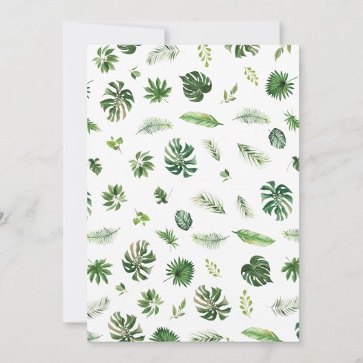 Vorhersagen & Beratung Jungle Baby Shower Game Car Einladung (Rückseite)