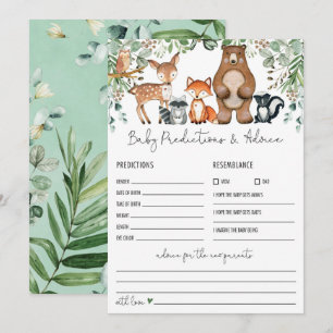 Vorhersagen & Beratung Woodland Baby Duwer Game Einladung