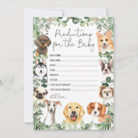 Vorhersagen des Welpen-Hundes für die Baby-Duschsp