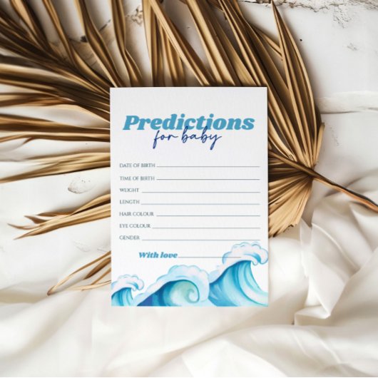 Vorhersagen für Baby an Bord Babydusche Einladung