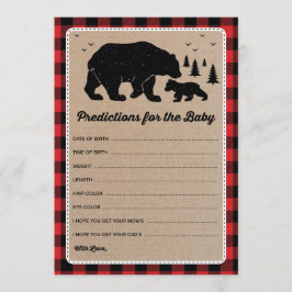 Vorhersagen für Baby Bear Lumberjack Shower Game Einladung