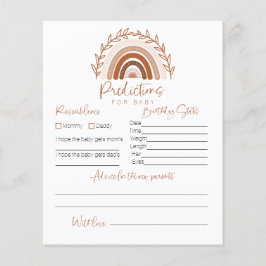 Vorhersagen für Baby Card, Boho Rainbow Game