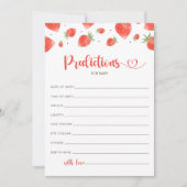 Vorhersagen für Babykarte, Babydusche Berry Sweet Einladung (Vorderseite)