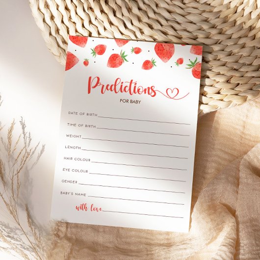 Vorhersagen für Babykarte, Babydusche Berry Sweet Einladung