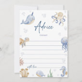 Vorhersagen für Babykarte, Meerestiere Babydusche Einladung (Vorderseite)