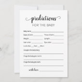 Vorhersagen für das Baby Shower Party Einladung (Vorderseite)