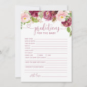 Vorhersagen für den Blumenfall in Burgund für die Einladung (Vorderseite)