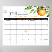 Vorhersagen Kinderdusche Süsse Orange Poster (Vorne)