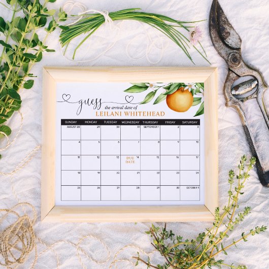 Vorhersagen Kinderdusche Süsse Orange Poster