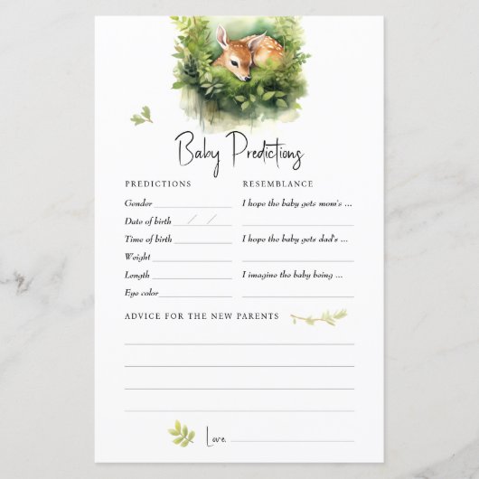 Vorhersagen Kinderspielberatung Hirsch (Vorderseite)