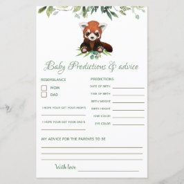 Vorhersagen & Ratschläge Baby Shower Spiele Red Pa