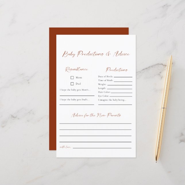 Vorhersagen & Ratschläge Minimalistisch Boho Babyd (Vorderseite/Rückseite Beispiel)