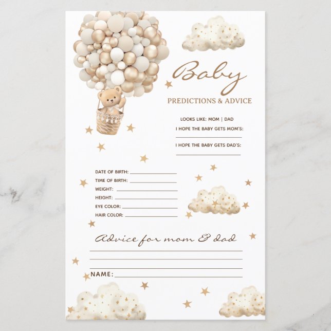 Vorhersagen & Ratschläge Niedlich Bärenneutrale Ba (Vorderseite)