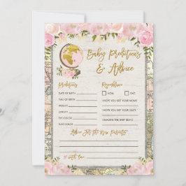 Vorhersagen & Ratschläge Reisen Baby Shower Game C Einladung