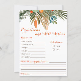 Vorhersagen und gut wollen Baby Dusche Orange Einladung