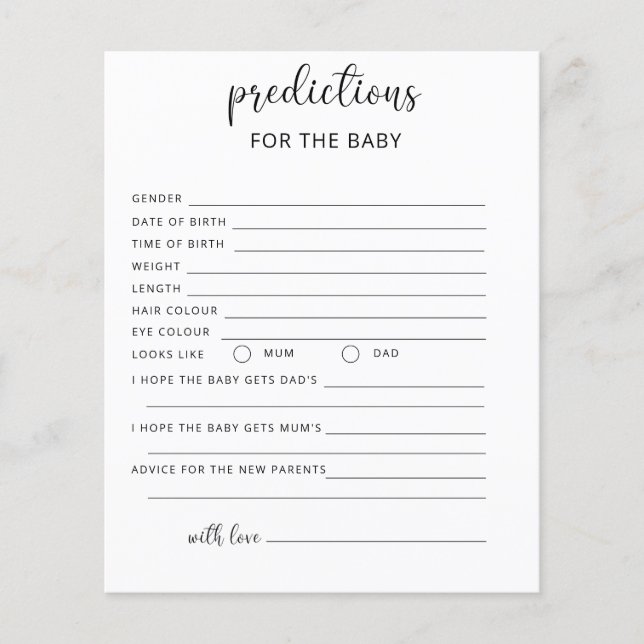 Vorhersagen und Ratschläge (Vorderseite)