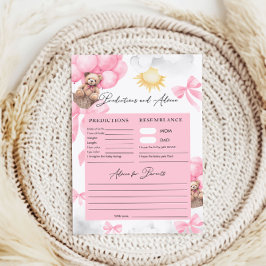 Vorhersagen und Ratschläge Bear Baby Shower Spiele