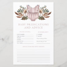 Vorhersagen und Ratschläge Cute Boho Baby Shower S