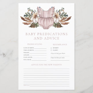 Vorhersagen und Ratschläge Cute Boho Baby Shower S