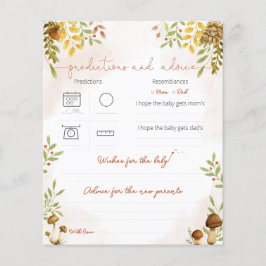 Vorhersagen und Ratschläge, Woodland Babydusche