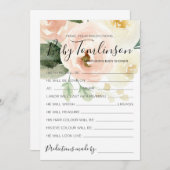 Vorhersagen von Blumenkinderduschen - Spielkarte Einladung (Vorne/Hinten)