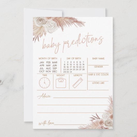 Vorhersagen von Boho Pumpkin Truck für Babykarte Einladung (Vorderseite)