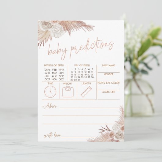 Vorhersagen von Boho Pumpkin Truck für Babykarte Einladung (Stehend Vorderseite)