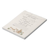 Vorhersagen wollen Baby Duwer Game Boho Woodland Notizblock (Rotiert)