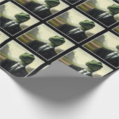 Vorhistorischer Dinosaurier Businessman, Fun AI ge Geschenkpapier (Ecke)