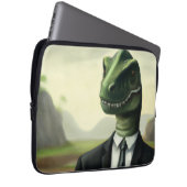 Vorhistorischer Dinosaurier Businessman, Fun AI ge Laptopschutzhülle (Vorne Rechts)