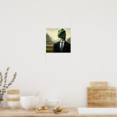 Vorhistorischer Dinosaurier Businessman, Fun AI ge Poster (Küche)