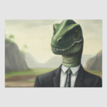 Vorhistorischer Dinosaurier Businessman, Fun AI ge