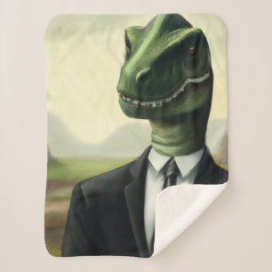 Vorhistorischer Dinosaurier Businessman, Fun AI ge Sherpadecke