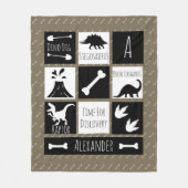 Vorhistorischer Dinosaurier Dig & Name Fleecedecke (Vorderseite)