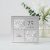 Voriges und aktuelles Foto Silberner Jahrestag Einladung (Stehend Vorderseite)
