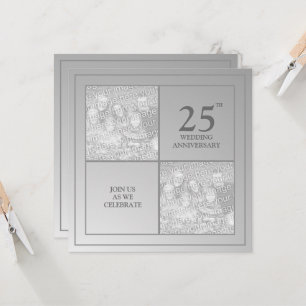 Voriges und aktuelles Foto Silberner Jahrestag Einladung