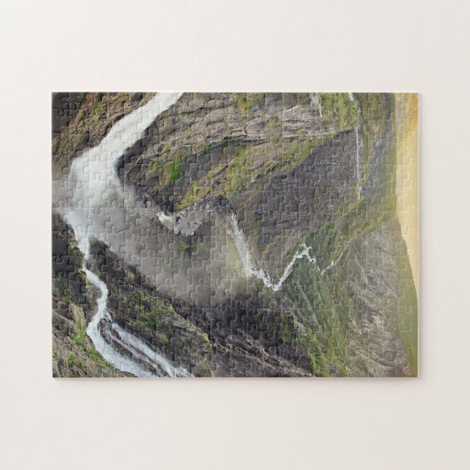 Voringsfossen Wasserfall in Puzzlen Norwegens Puzzle (Horizontal)