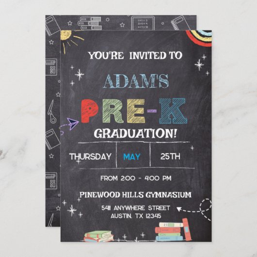 Vorkartentafel Abschluss Einladung (Vorne/Hinten)