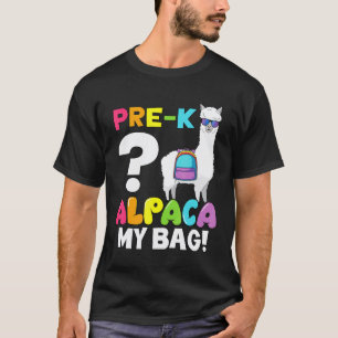 Vorkindergarten-Alpaka Meine Tasche Lama Erster Sc T-Shirt