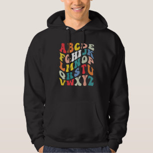 Vorkindergarten Alphabet Zurück in die Schule Lehr Hoodie