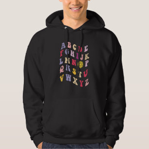 Vorkindergarten Alphabet Zurück zur Schule Lehrer Hoodie